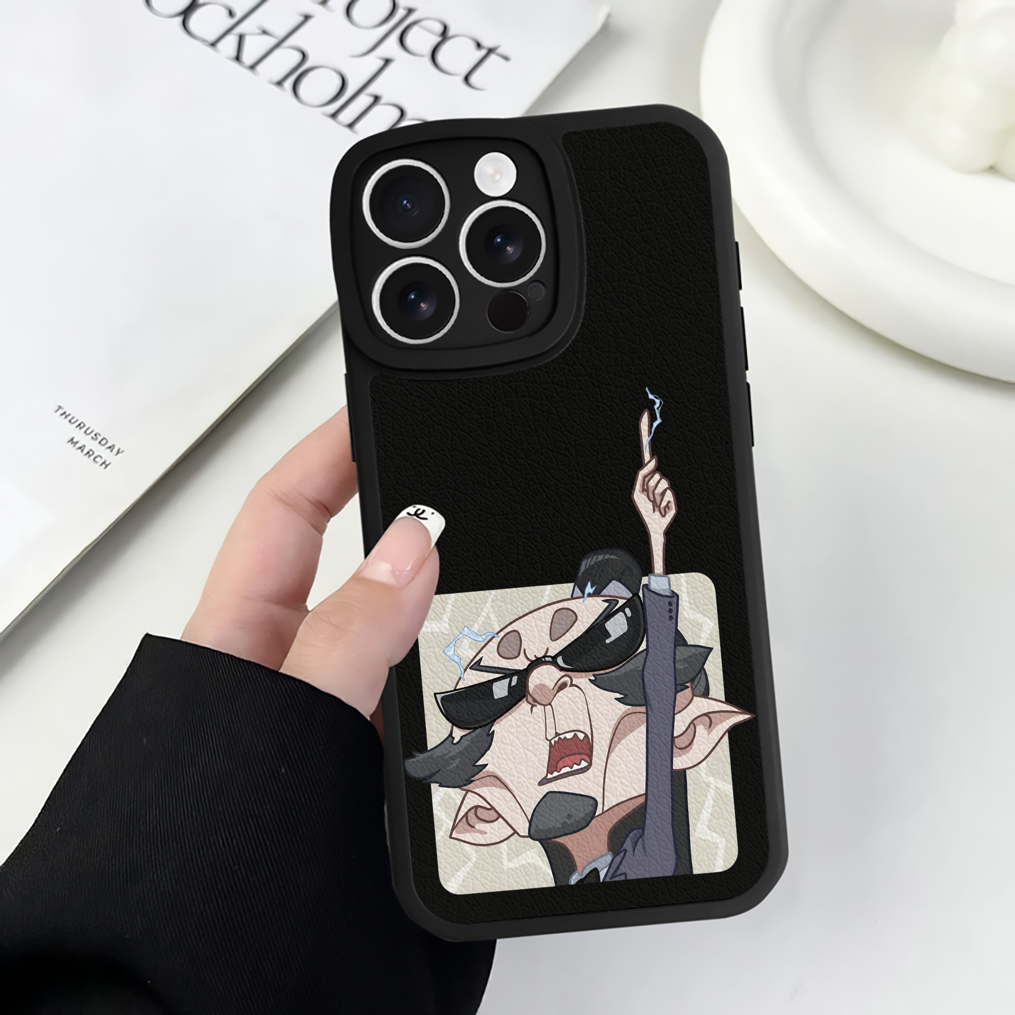 （画像用） Ne Zha 2 ナタ 魔童の大暴れ 【iPhone 16シリーズ対応】シリコンスマホケース（レザー調） 材質：シリコン